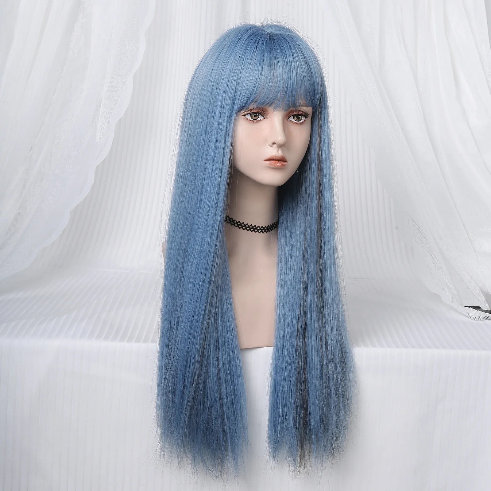 SyntheticHairWig™ - Bleu - Elite Coiffure Shop