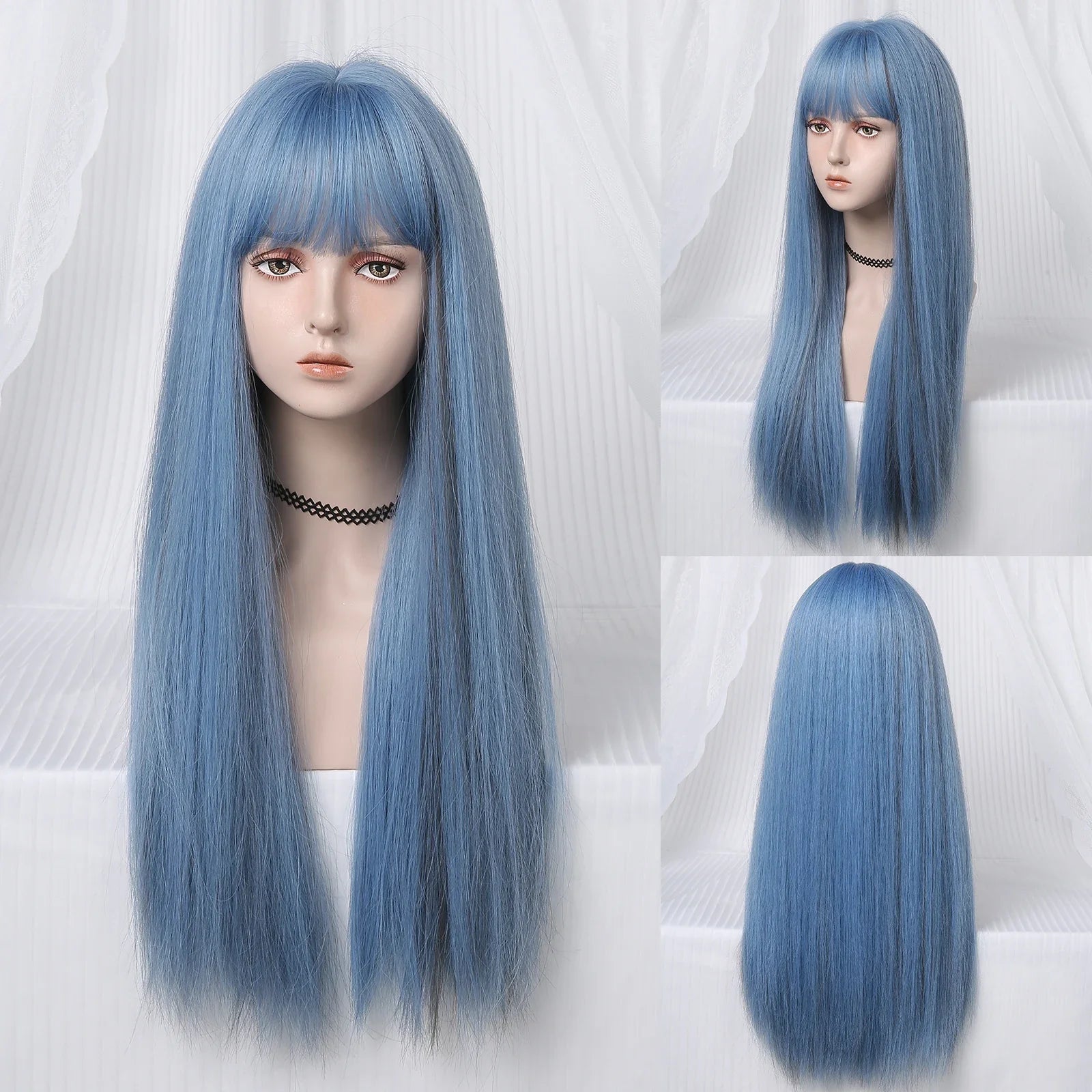 SyntheticHairWig™ - Bleu - Elite Coiffure Shop