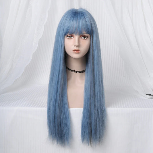 SyntheticHairWig™ - Bleu - Elite Coiffure Shop