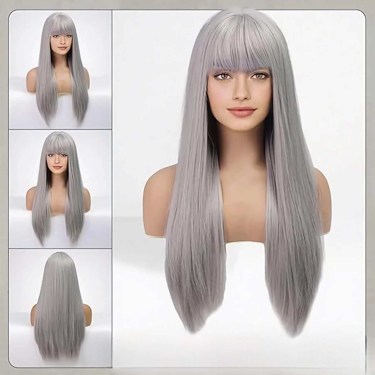 SyntheticHairWig™ - Gris Cendré - Elite Coiffure Shop