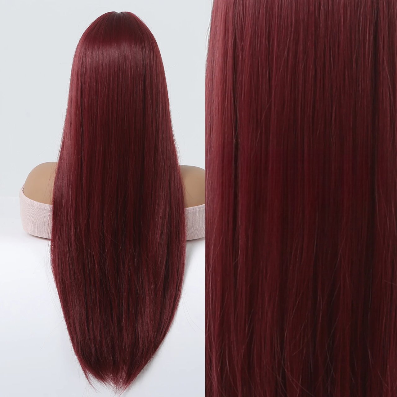 SyntheticHairWig™ - Rouge Vin - Elite Coiffure Shop